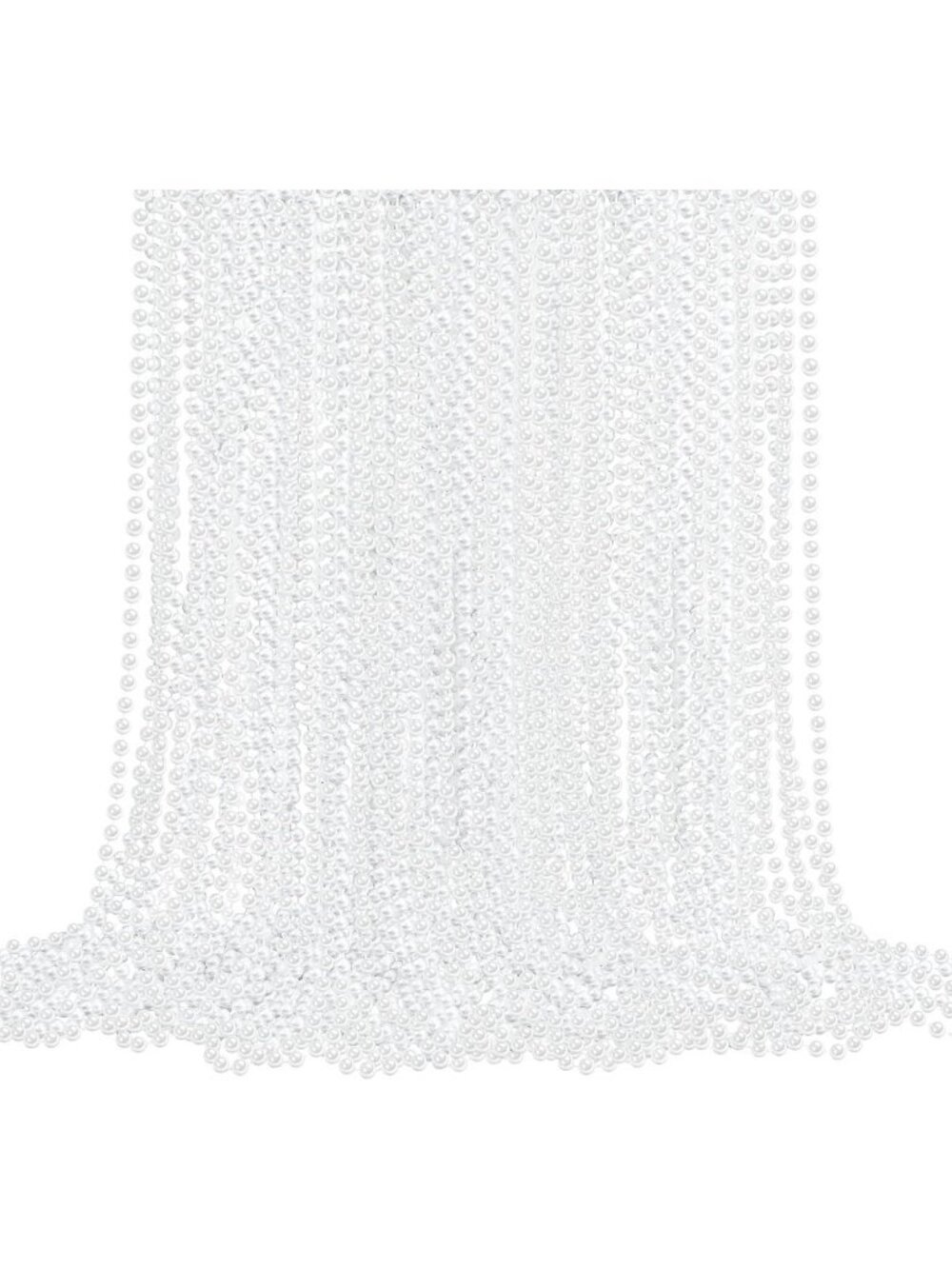 100 Pcs Long Faux Pearl Necklaces Bulk for 1920s Party Costume Jewelry